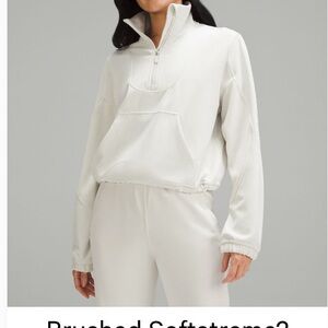 lululemon athletica Beige Half-Zip Sweatshirt